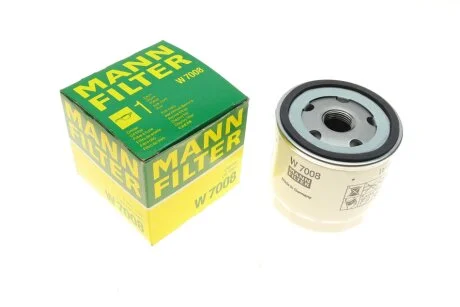 Фильтр масляный двигателя FORD FOCUS I, II, III 98-, FIESTA IV, V, VI 96- (пр-во) W7008 MANN W 7008