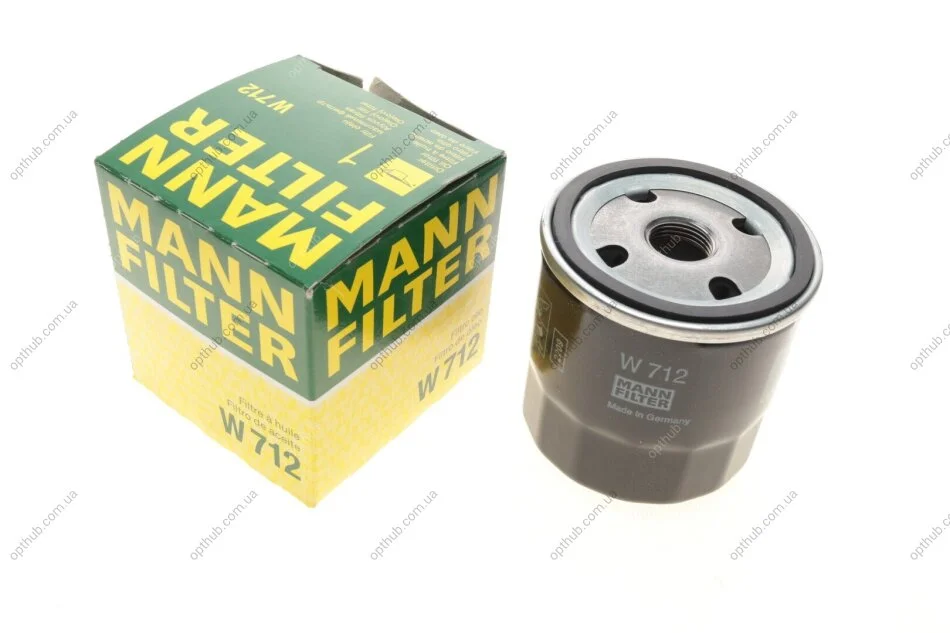 Фильтр масляный Opel Kadett/Ascona/Rekord 1.0-2.4i 62-00 (бензин) -FILTER UA63 MANN W 712 (фото 1)