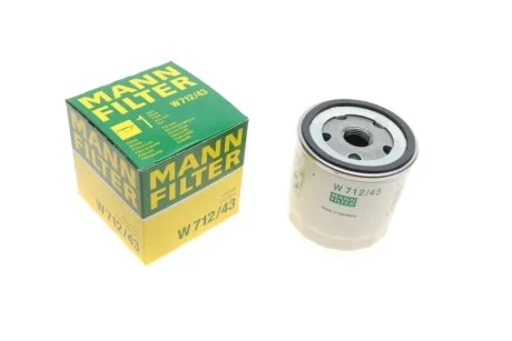 Фильтр масляный двигателя (пр-во) W712/43 MANN W 712/43
