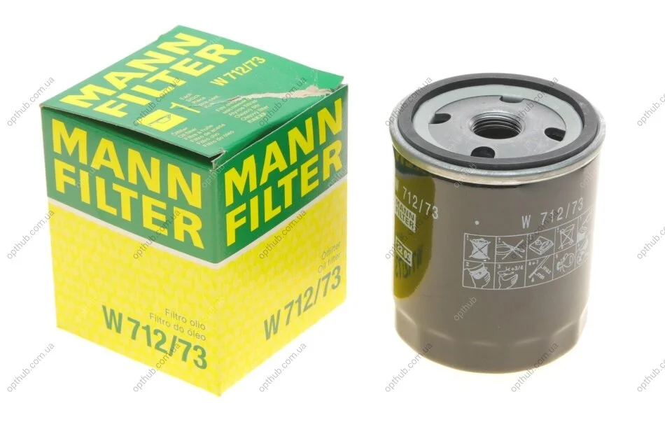 Фильтр масляный двигателя (пр-во) W712/73 MANN W 712/73 (фото 1)