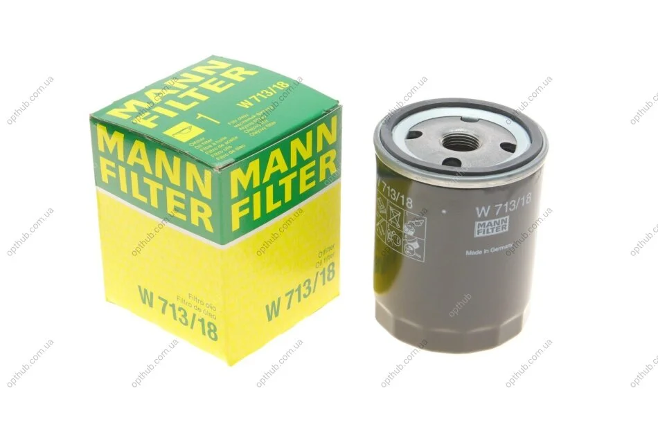 Фильтр масляный двигателя OPEL (пр-во) W713/18 MANN W 713/18 (фото 1)