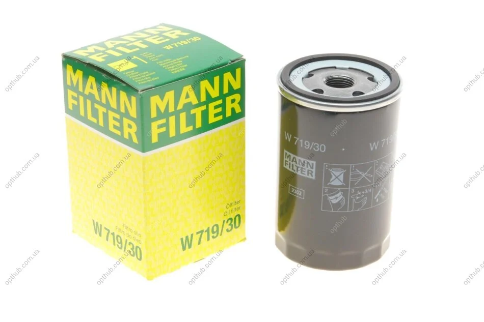 Фильтр масляный двигателя (пр-во) W719/30 MANN W 719/30 (фото 1)