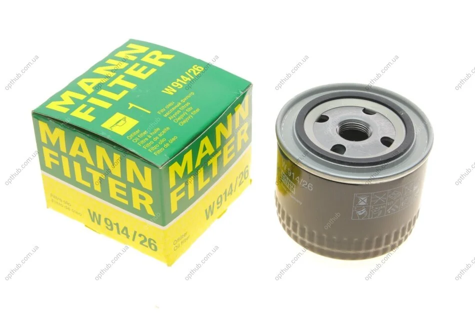 Фільтр масляний Honda Civic/Accord 2.0 TDi 96-02 -FILTER UA63 MANN W 914/26 (фото 1)