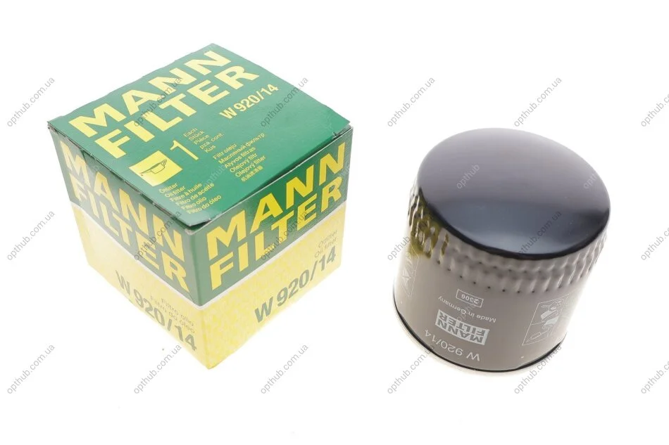 Фільтр масляний Nissan Almera/Patrol/Primera/Sunny 1.7-2.8 80-00 -FILTER (opt-om) MANN W 920/14 (фото 1)