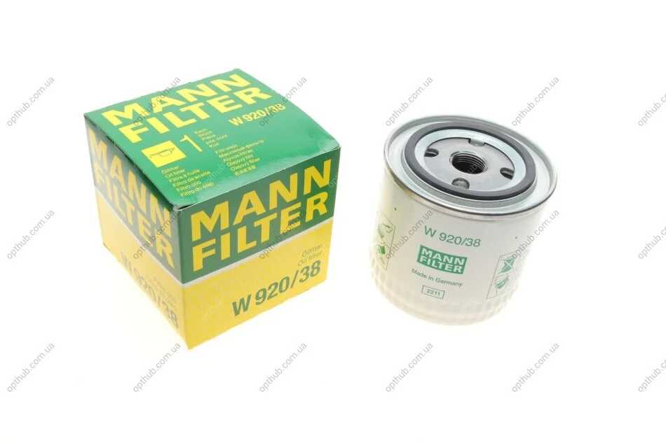 Фільтр масляний Volvo S40/V40 1.9Di 95-04 -FILTER UA63 MANN W 920/38 (фото 1)