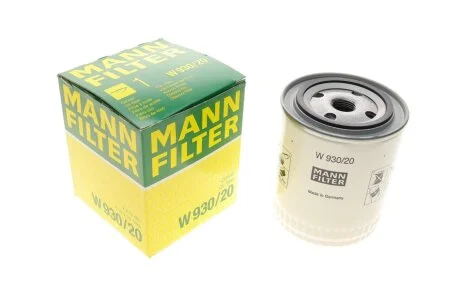 Фільтр масляний двигуна LR RANGE ROVER I, II 75-02 (вир-во) W930/20 MANN W 930/20