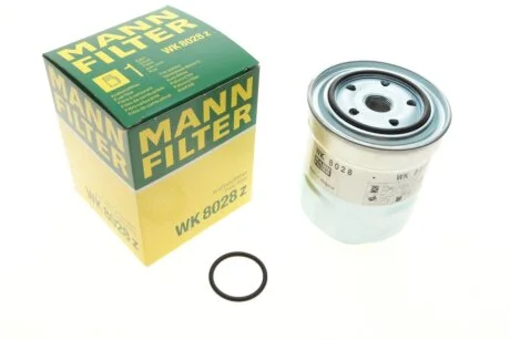 Фільтр паливний Toyota Corolla/Auris 1.4/2.0 D 07- (з прокладкою) -FILTER UA63 MANN WK 8028 Z