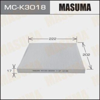 Фильтр салона AC-003 HYUNDAI/TUCSON/ V2000 V2700 04-06 (MC-K3018) MASUMA MCK3018