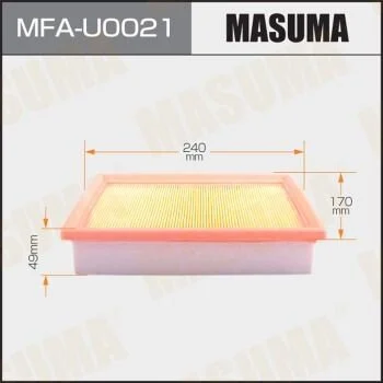 Фильтр воздушный (MFA-U0021) MASUMA MFAU0021 (фото 1)