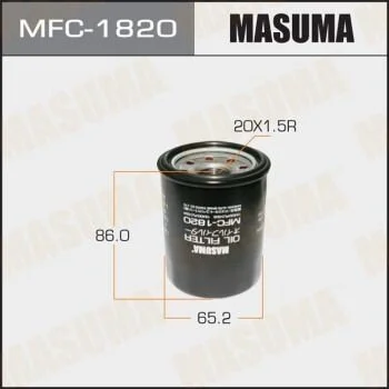 Фільтр масляний Honda Accord (03-12/ 17-), Civic (02-10), CR-V (03-), Fit (04-), Pilot (09-15) (MFC-1820) MASUMA MFC1820 (фото 1)