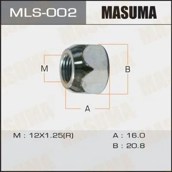 Гайка колеса 12x1.25/под ключ = 21 мм (MLS-002) MASUMA MLS002 (фото 1)