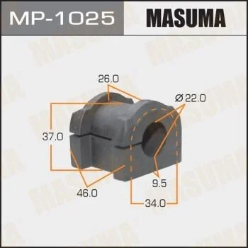 Втулка стабилизатора переднего. 2) Mitsubishi ASX (10-), Eclipse Cross (18-), Lancer (08-15), Outlander (08-) (MP-1025) MASUMA MP1025 (фото 1)