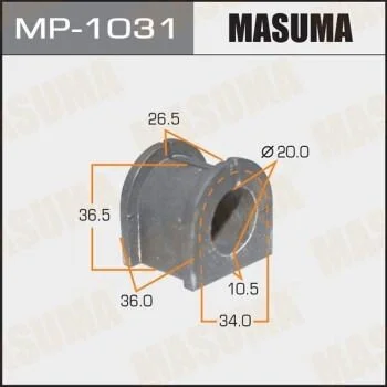 Втулка стабілізатора заднього (Кратно 2) Mitsubishi Lancer (07-15), Outlander (05-12) (MP-1031) MASUMA MP1031 (фото 1)
