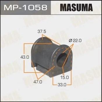 Втулка стабілізатора заднього (Кратно 2) Toyota Auris (12-), Avensis (08-) (MP-1058) MASUMA MP1058 (фото 1)