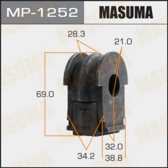 Втулка стабилизатора переднего. 2) Nissan Qashqai (13-17) (MP-1252) MASUMA MP1252