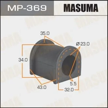 Втулка стабілізатора переднього (Кратно 2) Suzuki Grand Vitara (-05) (MP-369) MASUMA MP369 (фото 1)