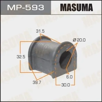 Втулка стабилизатора переднего. 2) Toyota (MP-593) MASUMA MP593 (фото 1)