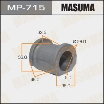 Втулка стабилизатора переднего. 2) Honda CR-V (02-06), FR-V (05-09) (MP-715) MASUMA MP715 (фото 1)