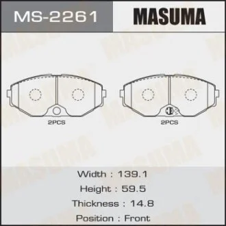 Колодки тормозные (MS-2261) MASUMA MS2261