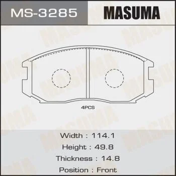 Колодки тормозные (MS-3285) MASUMA MS3285 (фото 1)