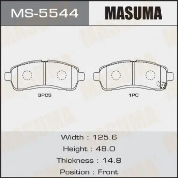 Колодки тормозные (MS-5544) MASUMA MS5544 (фото 1)