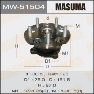 Ступица колеса (MW-51504) MASUMA MW51504