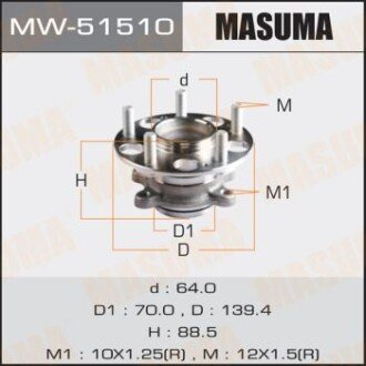 Ступица колеса (MW-51510) MASUMA MW51510