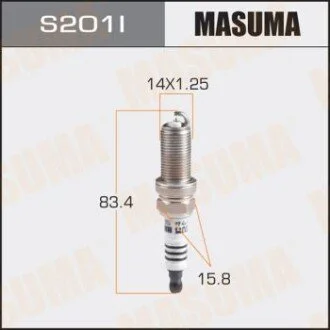 Свічка запалювання іридієва Masuma MASUMA S201I