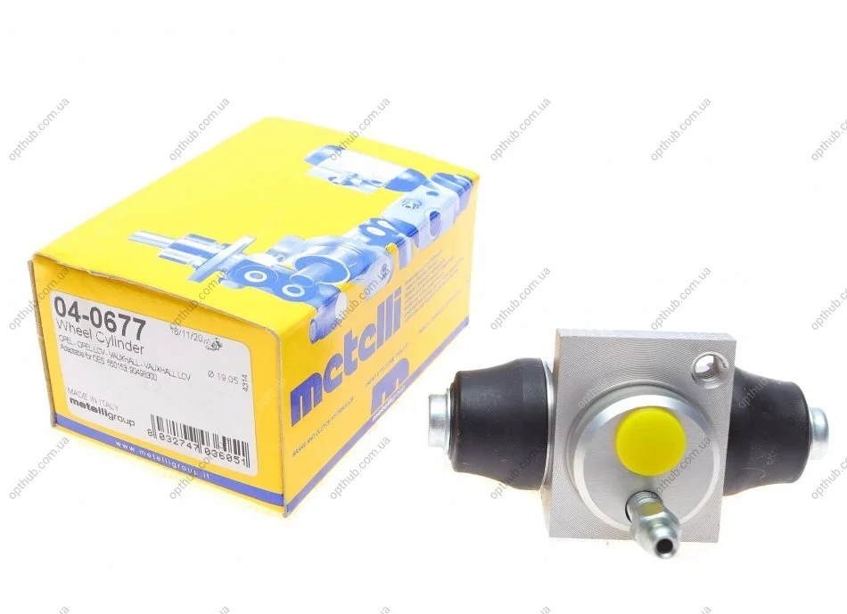 Цилиндр гальмивний (задний) Opel Astra F/G/Corsa B/C 91-09/Combo 01-/Kadett E 84-91/Vectra A/B 88 UA63 Metelli 04-0677 (фото 1)