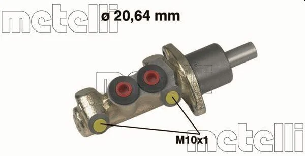 Циліндр гальмівний головний D=20.64 PEUGEOT 405 I (15B) 01/87-12/93 / PEUGEOT 405 I BREAK (15E) 06/87- Metelli 05-0125 (фото 1)