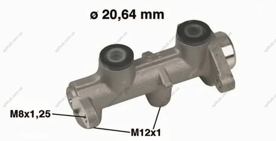 Циліндр гальмівний головний D=20.64 OPEL COMBO (71_) 07/94-10/01 / OPEL CORSA B (73_, 78_, 79_) 03/93- -ua Metelli 05-0307 (фото 1)