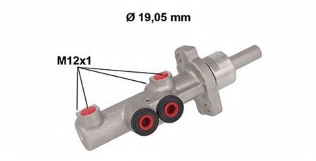 Циліндр гальмівний головний SEAT/VW FABIA I1.2-2.0,FABIA II,POLO V 1.2-1.9TDI 00- -ua Metelli 05-0882