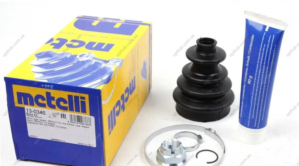 Пильник ШРКШ (зовнішній) Renault Megane 03-/Clio 05-14/Logan/Dacia Sandero 07- (20x68x100) (к-кт) UA63 Metelli 13-0346 (фото 1)