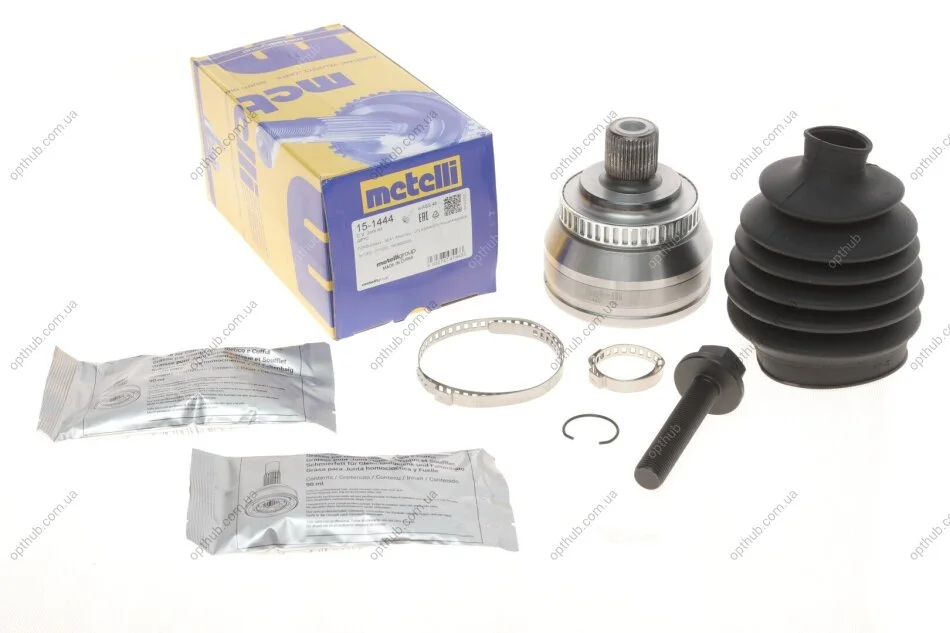 ШРУС (зовнишний) Ford Galaxy 95-06/Seat Alhambra/VW Sharan 95- (38z/36z/60mm/97.5mm/34mm) (+ABS48 UA63 Metelli 15-1444 (фото 1)