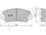 Комплект гальмівних колодок з 4 шт. дисків Metelli 22-0033-0 (фото 1)