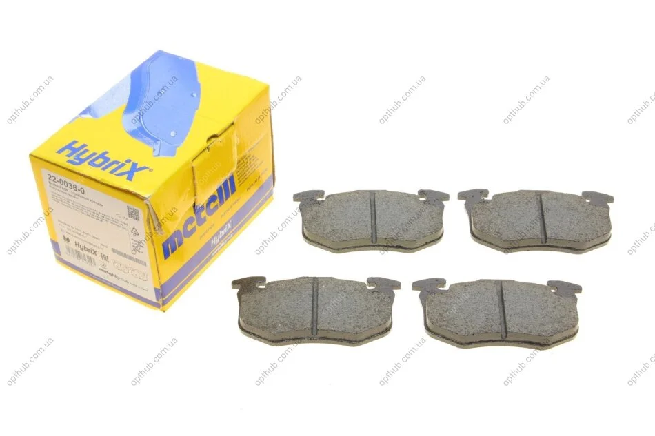 Колодки гальмівні (задні) Citroen Saxo/Xsara/Peugeot 105/205/206/306/309 84- METELLI UA63 Metelli 22-0038-0 (фото 1)