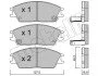 Колодки гальмівні (передні) Hyundai Accent I/II 94-05/Getz 02-10/Elantra 90-00/Pony 85-95 UA63 Metelli 22-0081-1 (фото 2)