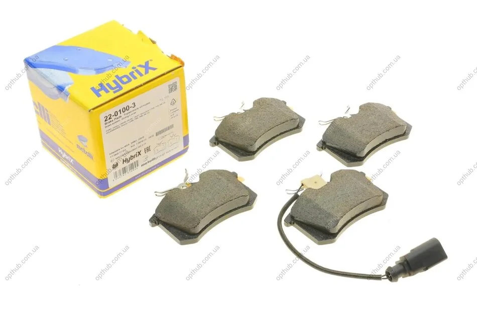 Колодки гальмівні (задні) Ford Galaxy 95-06/Seat Alhambra 96-10/VW Sharan 95-10 (+датчик) UA63 Metelli 22-0100-3 (фото 1)