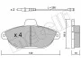 Колодки гальмівні (передні) Fiat Scudo/Peugeot Expert 96- (з датчиком) METELLI UA63 Metelli 22-0105-0 (фото 9)