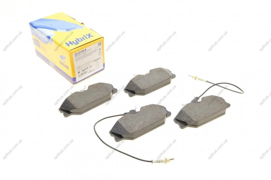 Колодки тормозные (передний) Renault Laguna I 93-01/Megane I 96-03/Safrane 92-00 (с датчиком) UA63 Metelli 22-0142-0 (фото 1)