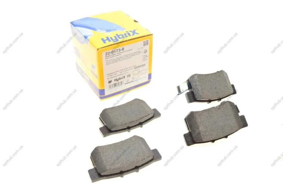 Колодки гальмивни (задни) Suzuki SX4/Swift 06-/Honda Accord 91-93/Civic 95-/Fiat Sedici 06-14 UA63 Metelli 22-0173-0 (фото 1)