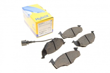 Колодки гальмівні (передні) Skoda Fabia 99-14/Roomster 07-15/VW Polo III 01-12 (+датчик) UA63 Metelli 22-0206-3