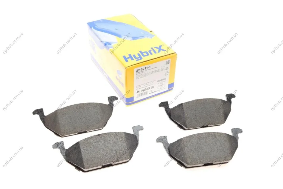 Колодки гальмівні (передні) Audi A3/Seat Toledo 96-04/Skoda Octavia 96-07/VW Golf 97-05/Polo 02 UA63 Metelli 22-0211-1 (фото 1)