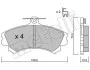 Колодки гальмівні (передні) Mitsubishi Colt 04-12/Carisma/Space Star/Volvo S40/V40 95-06/Smart UA63 Metelli 22-0216-0 (фото 2)