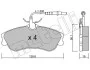 Колодки гальмівні (передні) Citroen Berlingo 96-11/Xsara/Peugeot 306 93-05/Partner 96-15 (+датч UA63 Metelli 22-0217-0 (фото 2)