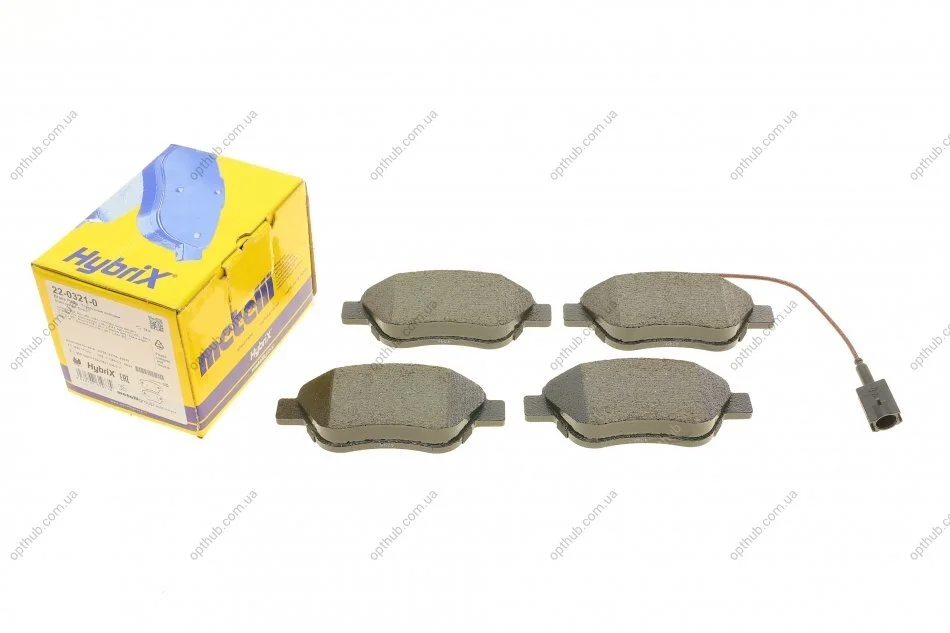 Колодки гальмівні (передні) Citroen Nemo 10-/Peugeot Bipper/Fiat 500/500C 08-/Punto 12- (+датчи UA63 Metelli 22-0321-0 (фото 1)