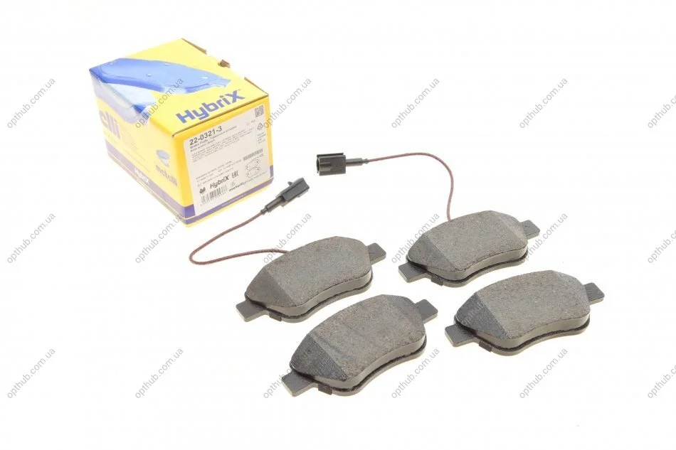 Колодки гальмівні (передні) Citroen Nemo 10-/Peugeot Bipper/Fiat 500/500C 08-/Punto 12- (+датчи UA63 Metelli 22-0321-3 (фото 1)