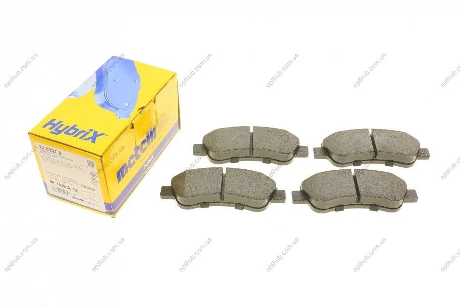 Колодки гальмівні (передні) Citroen C2/C4 04-/C3 09-/Berlingo/Peugeot 206/307 96-/207 06-/208 1 UA63 Metelli 22-0327-0 (фото 1)