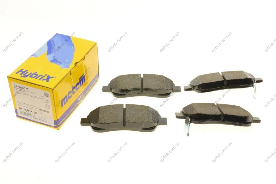 Колодки гальмівні (передні) Toyota Avensis 03-08/Corolla Verso 04-09 METELLI UA63 Metelli 22-0450-0 (фото 1)