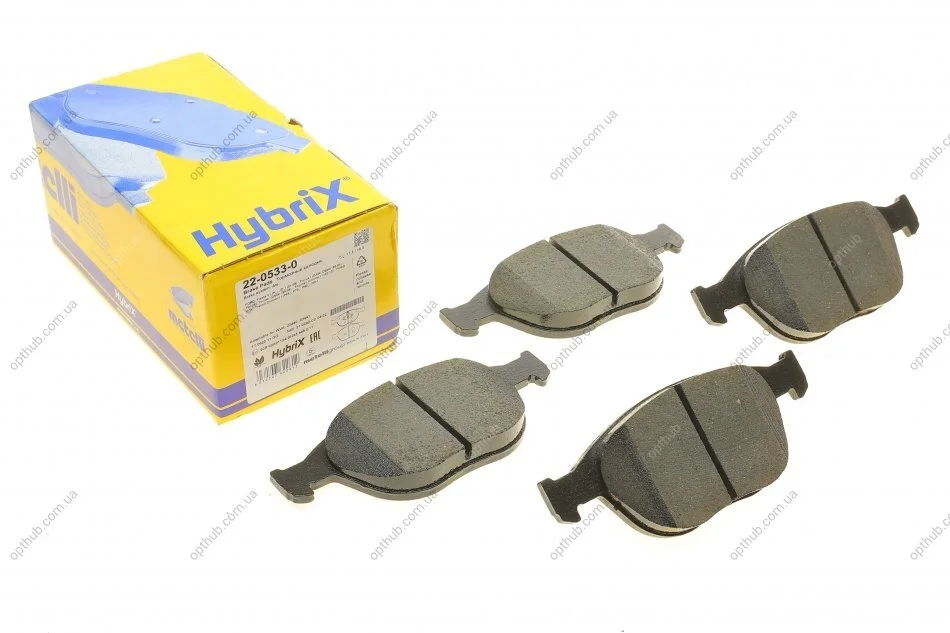 Колодки гальмівні (передні) Ford Connect 02-13/Fiesta/Puma 95-03/Focus 02-04/Ka 01-08 METELLI UA63 Metelli 22-0533-0 (фото 1)